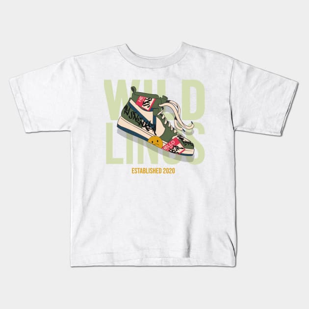 Sneaker Design by Wild Linus Kids T-Shirt by Wild Linus Design